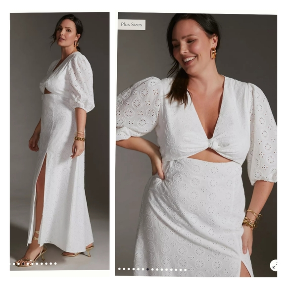 Anthropologie ×Hutch Eyelet Cutout Maxi Dress size 0 - Picture 7 of 10